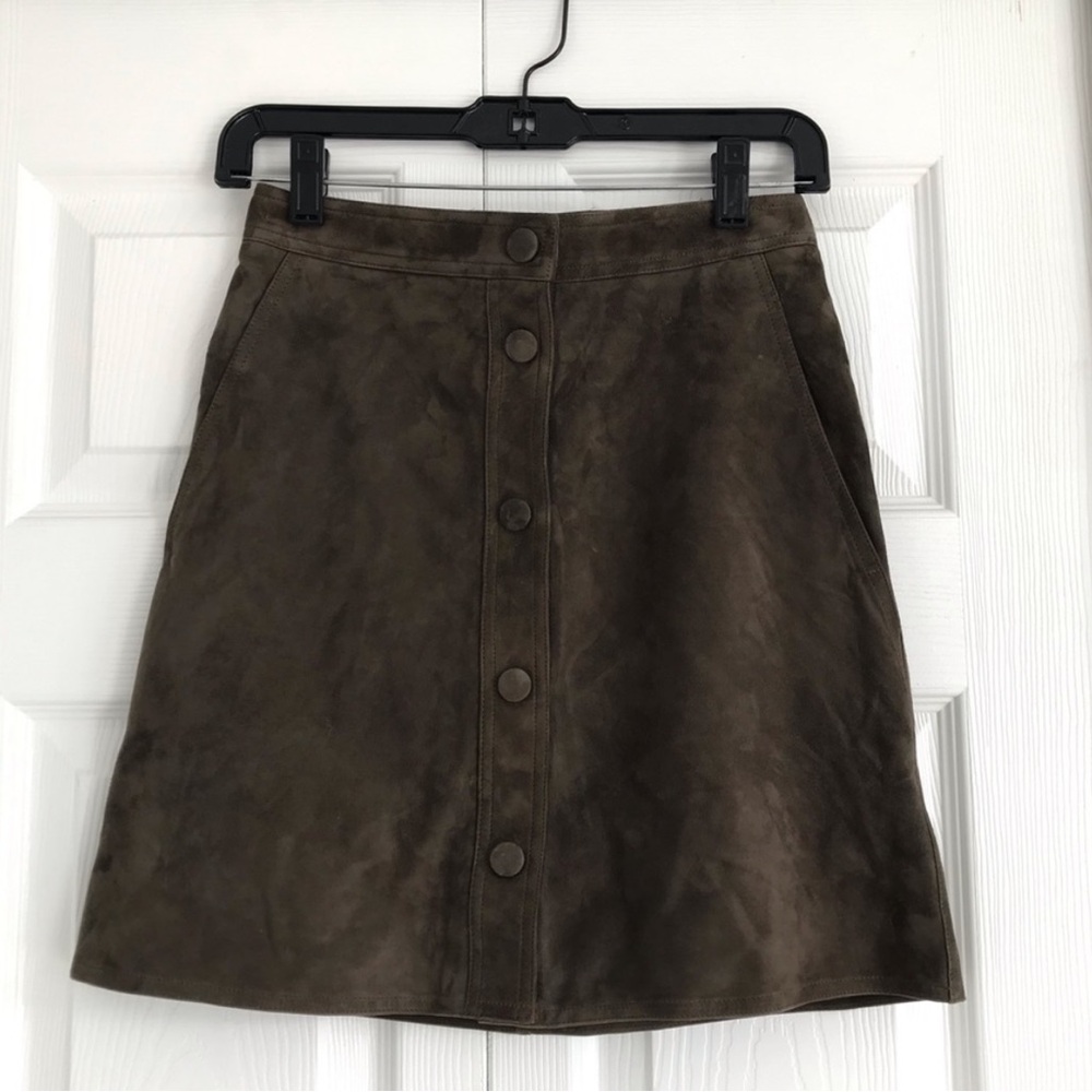 Helmut Lang Suede Mini Skirt